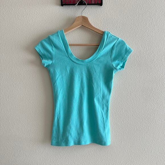Vintage turquoise blue short sleeve baby tee - Picture 4 of 9